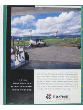 Print Ad StockPower Investor Petroleum Company Gas Station 2000 Countryside